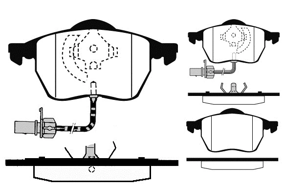 Kit de plaquettes de frein, frein à disque Technika 01223A