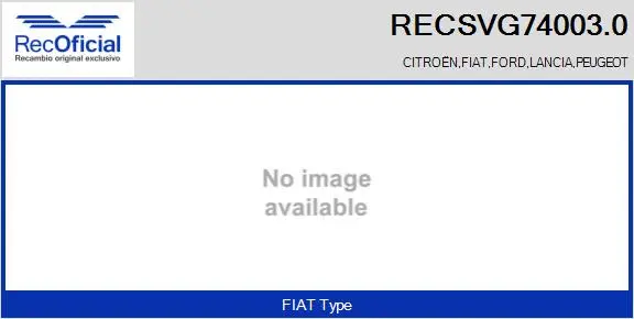 Vanne EGR RECOFICIAL RECSVG74003.0