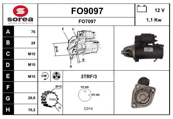 Démarreur SNRA FO9097