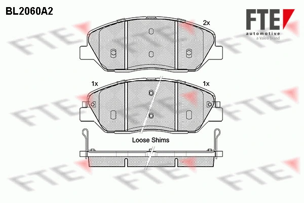 Kit de plaquettes de frein, frein à disque FTE 9010643