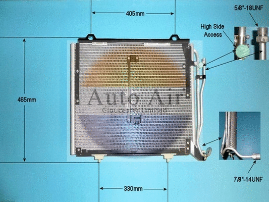 Condenseur, climatisation AUTO AIR GLOUCESTER 16-1204