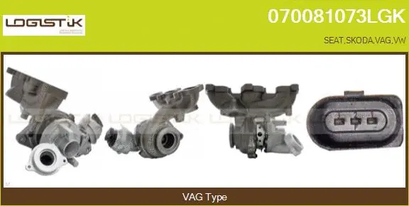 Turbocompresseur, suralimentation LGK 070081073LGK