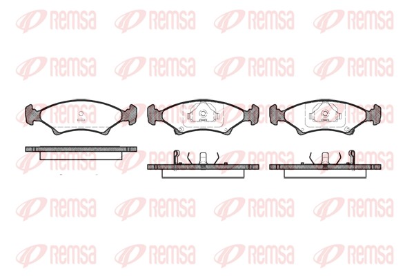 Kit de plaquettes de frein, frein à disque REMSA 0502.02