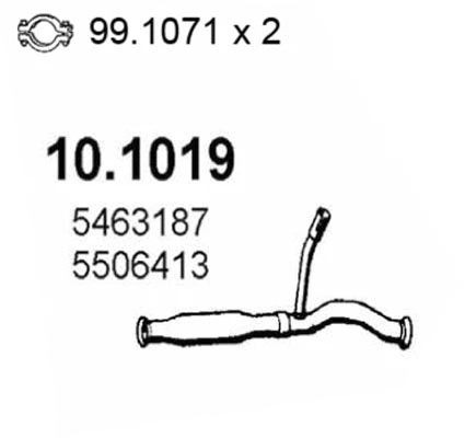 Tuyau d'échappement ASSO 10.1019