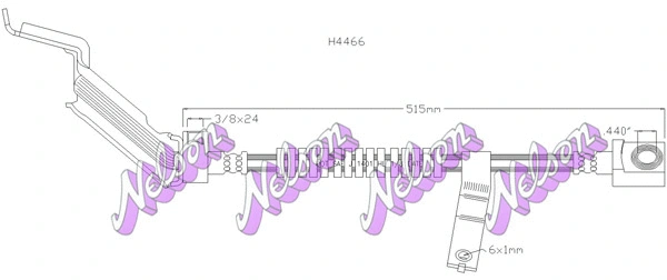 Flexible de frein KAWE H4466