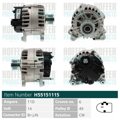 Alternateur HOFFER H55151115