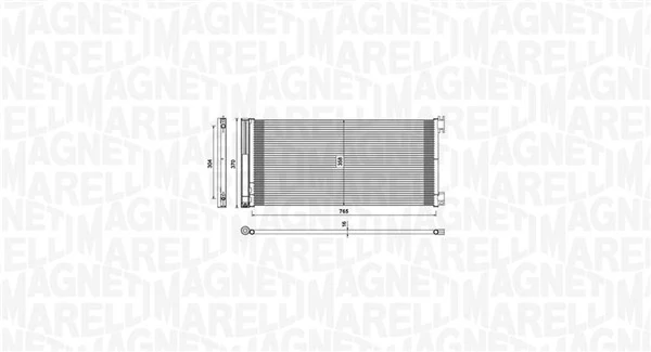 Condenseur, climatisation MAGNETI MARELLI 350203808000