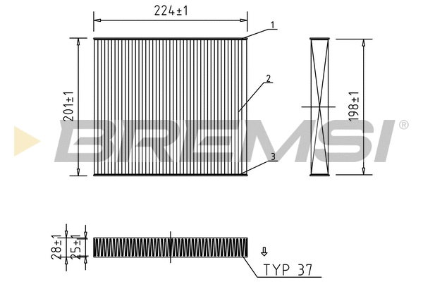 Filtre, air de l'habitacle BREMSI FC0418