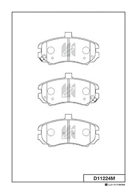 Kit de plaquettes de frein, frein à disque MK Kashiyama D11224M