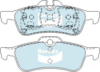 Kit de plaquettes de frein, frein à disque BENDIX-SEA DB1687 MKT