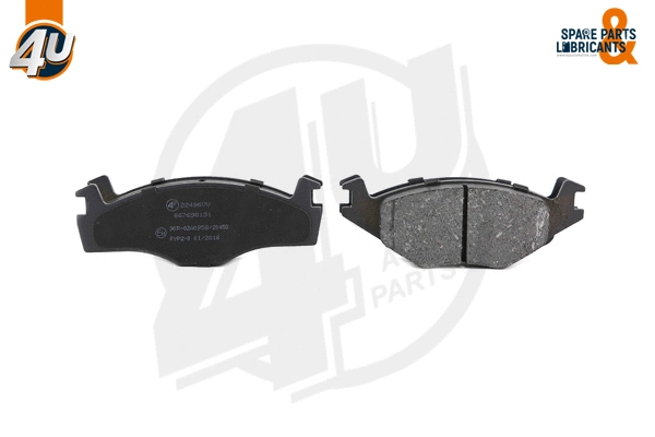Kit de plaquettes de frein, frein à disque 4U Autoparts 22496VV