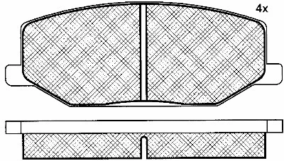 Kit de plaquettes de frein, frein à disque BSF 10942