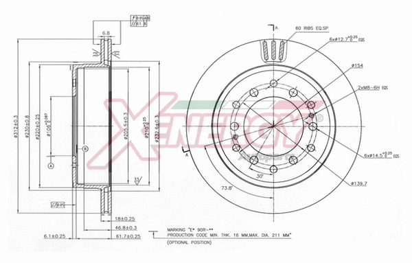 Disque de frein AP XENERGY X602873