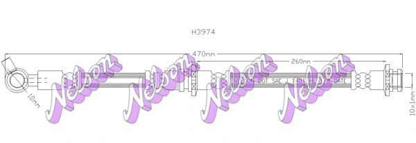 Flexible de frein KAWE H3974