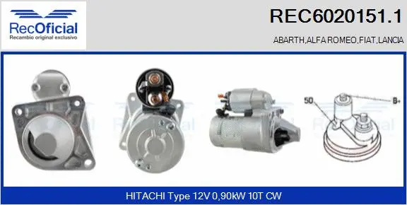 Démarreur RECOFICIAL REC6020151.1