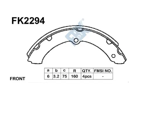 Jeu de mâchoires de frein FBK FK2294