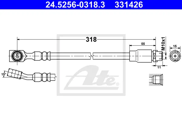 Flexible de frein ATE-APAC 24.5256-0318.3