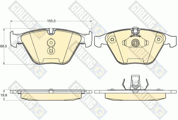 Kit de plaquettes de frein, frein à disque GIRLING 6120212