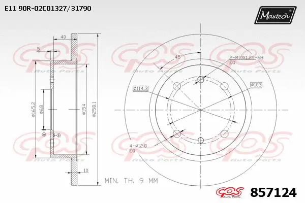 Disque de frein MAXTECH 857124