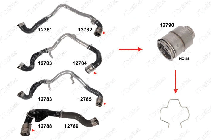 Bride de fixation, gaine de suralimentation NIFEA 12792