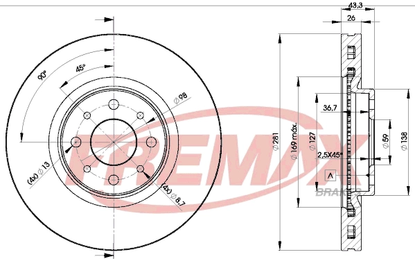 Disque de frein FREMAX BD-5546