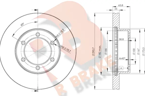 Disque de frein R BRAKE 78RBD23520
