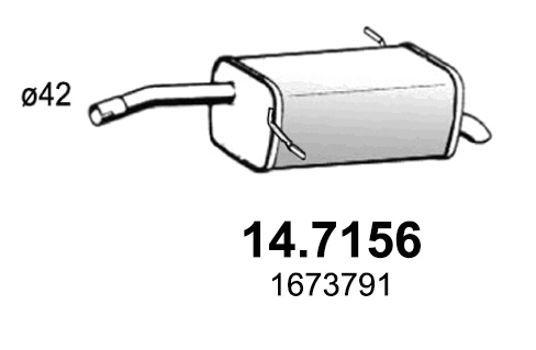Silencieux arrière ASSO 14.7156