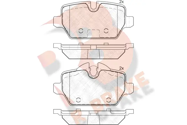 Kit de plaquettes de frein, frein à disque R BRAKE RB2008