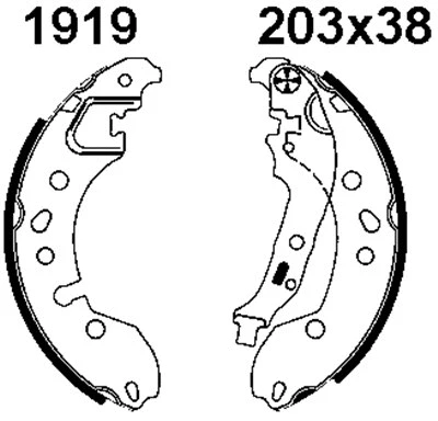 Jeu de mâchoires de frein BSF 01919