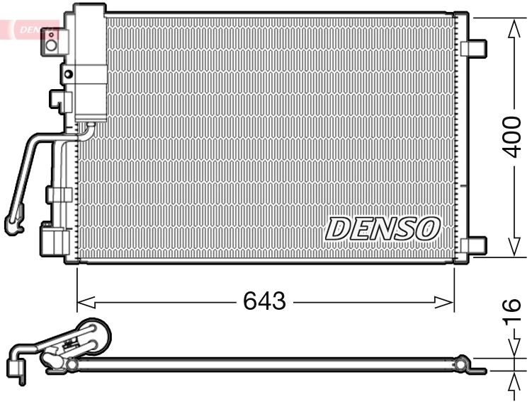 Condenseur, climatisation DENSO DCN46008