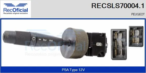 Commutateur de colonne de direction RECOFICIAL RECSLS70004.1