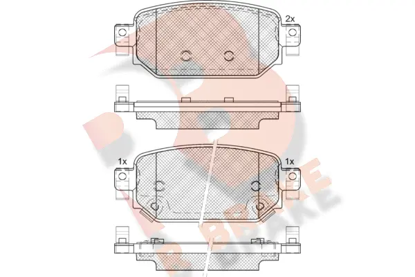Kit de plaquettes de frein, frein à disque R BRAKE RB2300