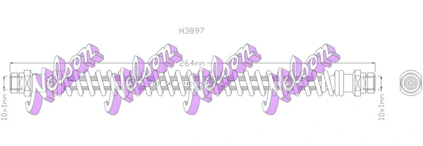 Flexible de frein KAWE H3897