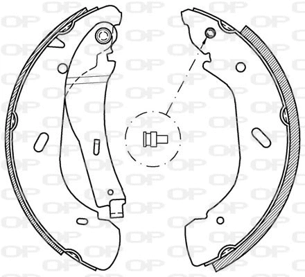 Jeu de mâchoires de frein OPEN PARTS BSA2048.00