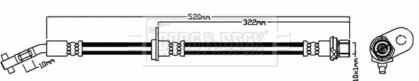 Flexible de frein BORG & BECK BBH7977
