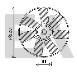 Ventilateur, refroidissement du moteur EACLIMA 33V77034