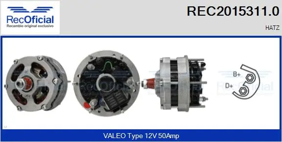 Alternateur RECOFICIAL REC2015311.0