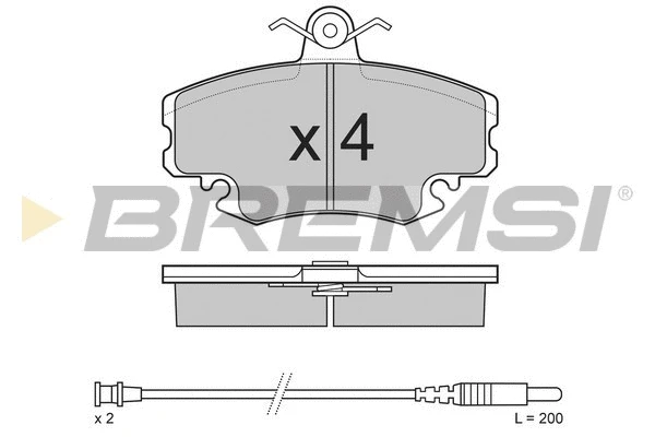 Kit de plaquettes de frein, frein à disque BREMSI BP2590