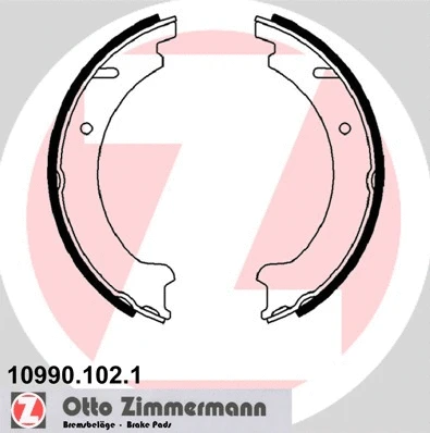 Jeu de mâchoires de frein, frein de stationnement ZIMMERMANN 10990.102.1