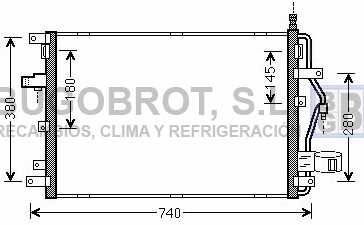Condenseur, climatisation BUGOBROT 62-VO5158