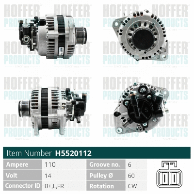 Alternateur HOFFER H5520112