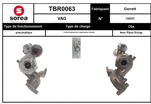 Turbocompresseur, suralimentation EAI TBR0063