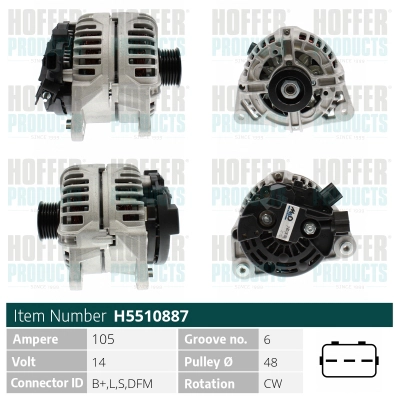 Alternateur HOFFER H5510887