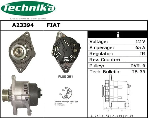 Alternateur Technika A23394
