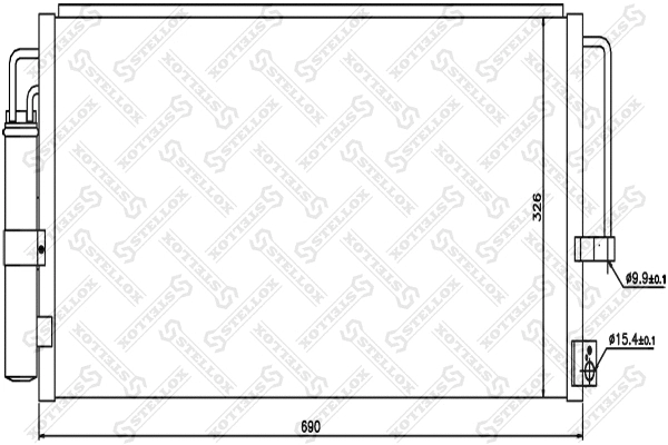 Condenseur, climatisation STELLOX 10-45524-SX