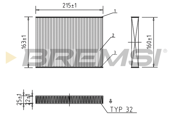 Filtre, air de l'habitacle BREMSI FC0187