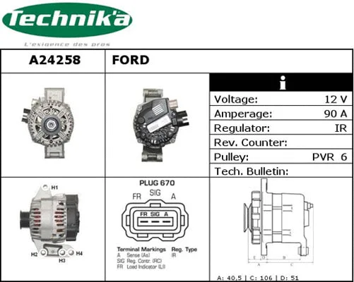 Alternateur Technika A24258