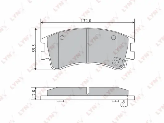 Kit de plaquettes de frein, frein à disque LYNXAUTO BD-5112