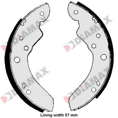 Jeu de mâchoires de frein DIAMAX N01179