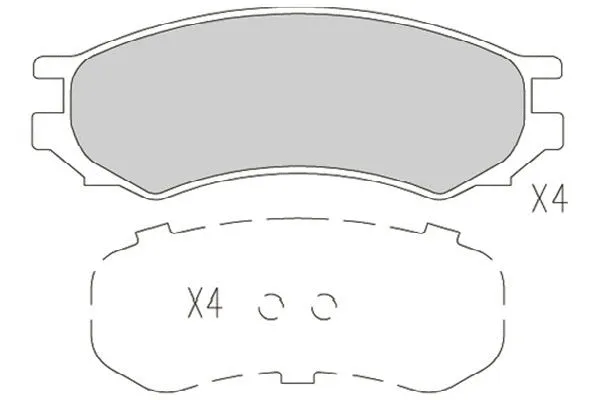 Kit de plaquettes de frein, frein à disque KAVO PARTS KBP-6595
